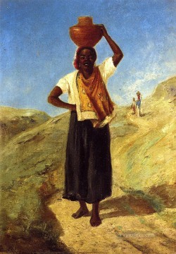  lanzador Obras - mujer llevando un cántaro en la cabeza Camille Pissarro